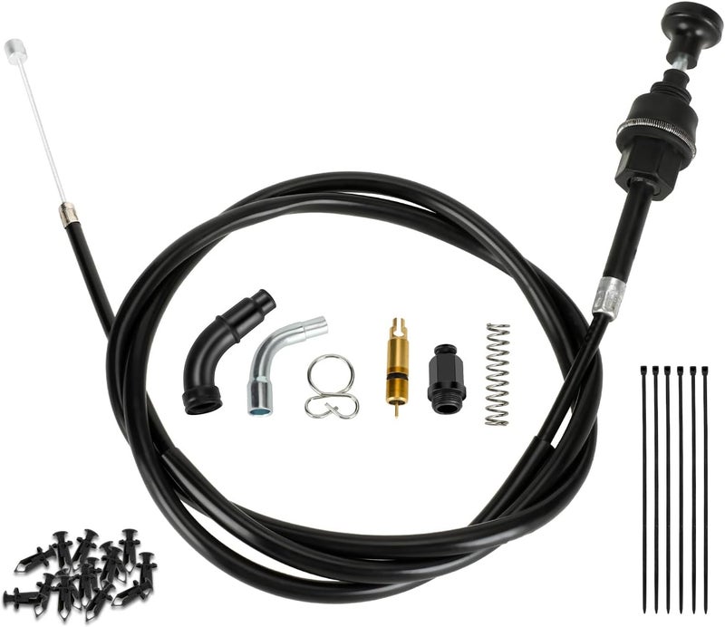 XIKOBY Choke Cable for Rancher 350 TRX350 TRX350FM TRX350TM TRX350FE 2000-2006 Fourtrax 300 350 Foreman 400 ATV 4 Wheeler Quad with Starter Valve Plunger Kit Part 17950-HN5-671 - Image 1
